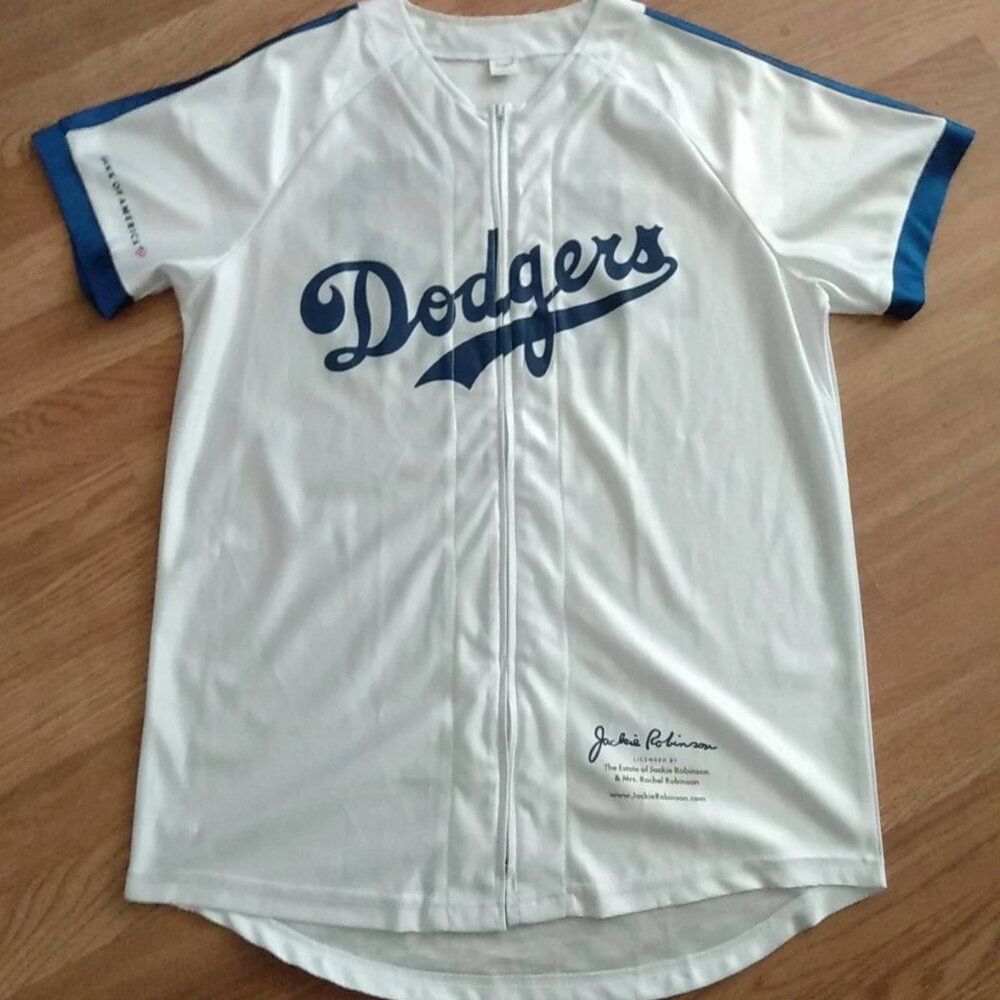 Jackie Robinson Brooklyn Los Angeles Dodgers SGA zip up Medium jersey